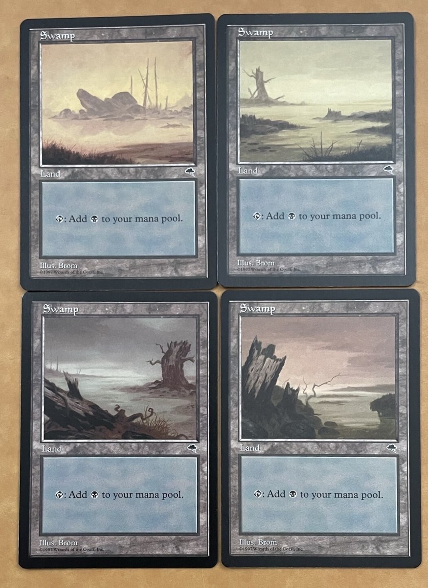Magic The Gathering MTG Tempest 1997, Basic Land Swamp V1234 | eBay