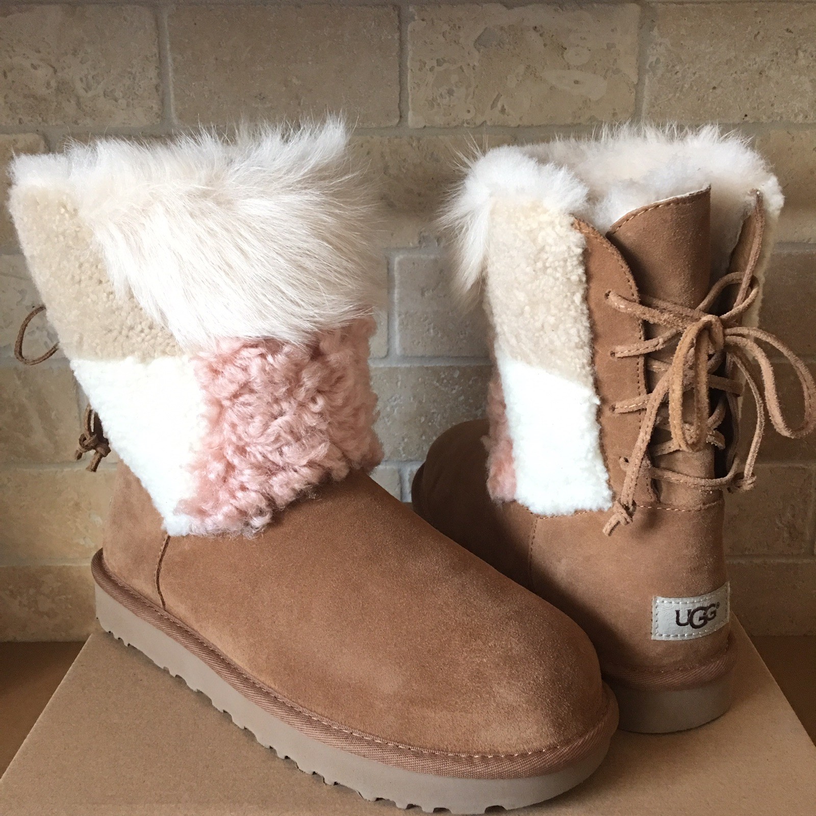 UGG Classic Short Patchwork Fluff Cuff 