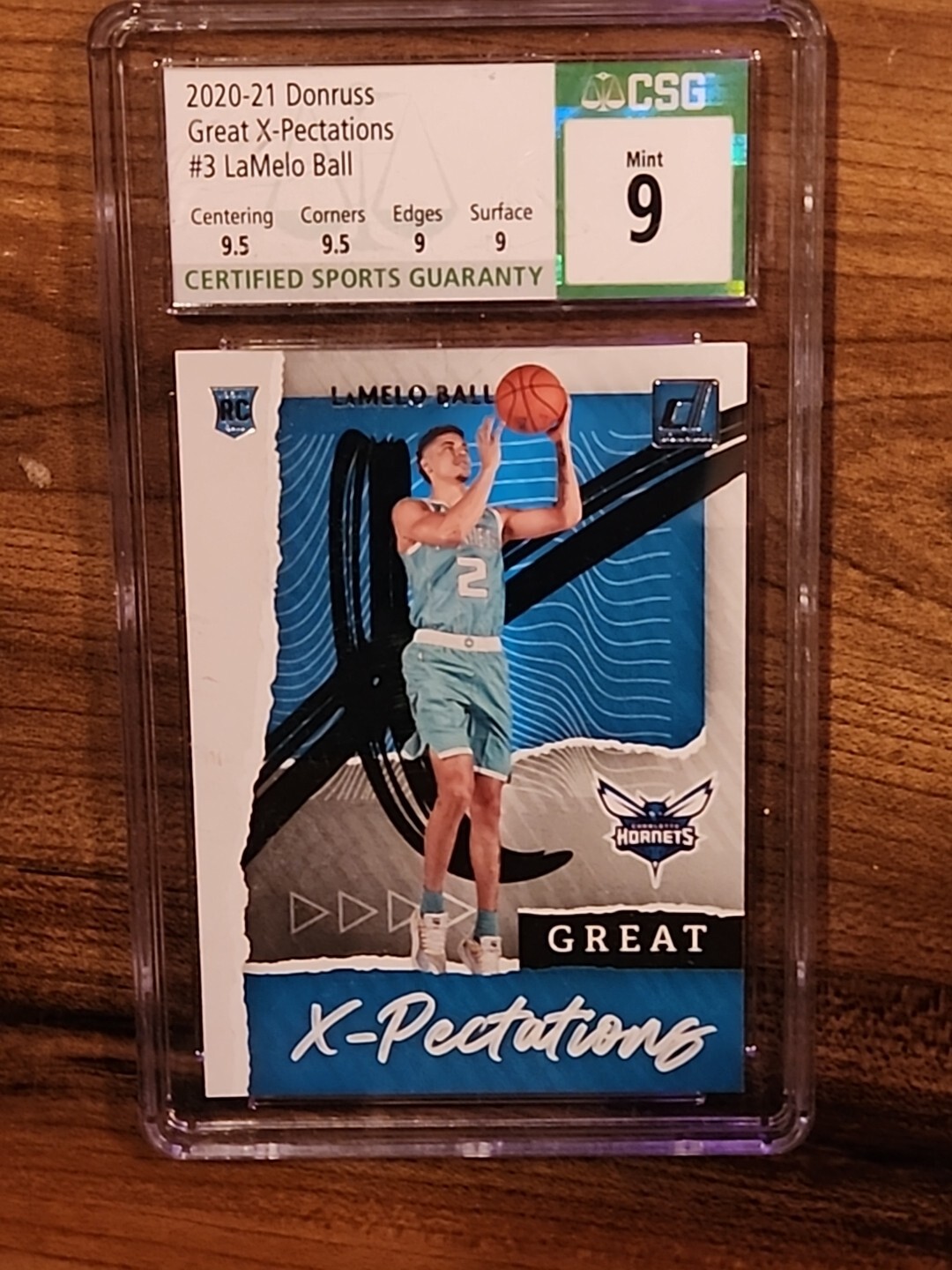 2020-21 DONRUSS GREAT X-PECTATIONS #3 LAMELO BALL ROOKIE RC SGC 9.5