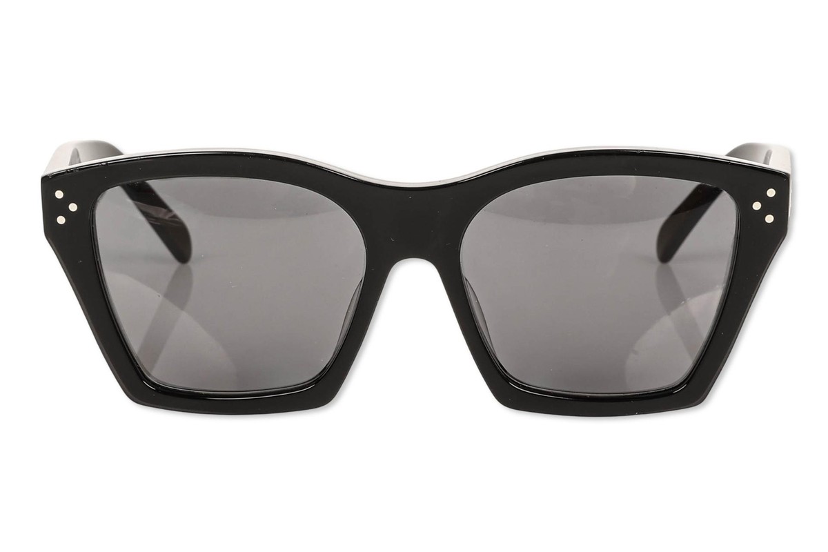 はと Celine Paris Women's CL40090F 56MM Square Black Polarized