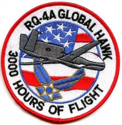 USAF RQ-4A Global Hawk 3000 Stunden Flight Death From Above Abzeichen