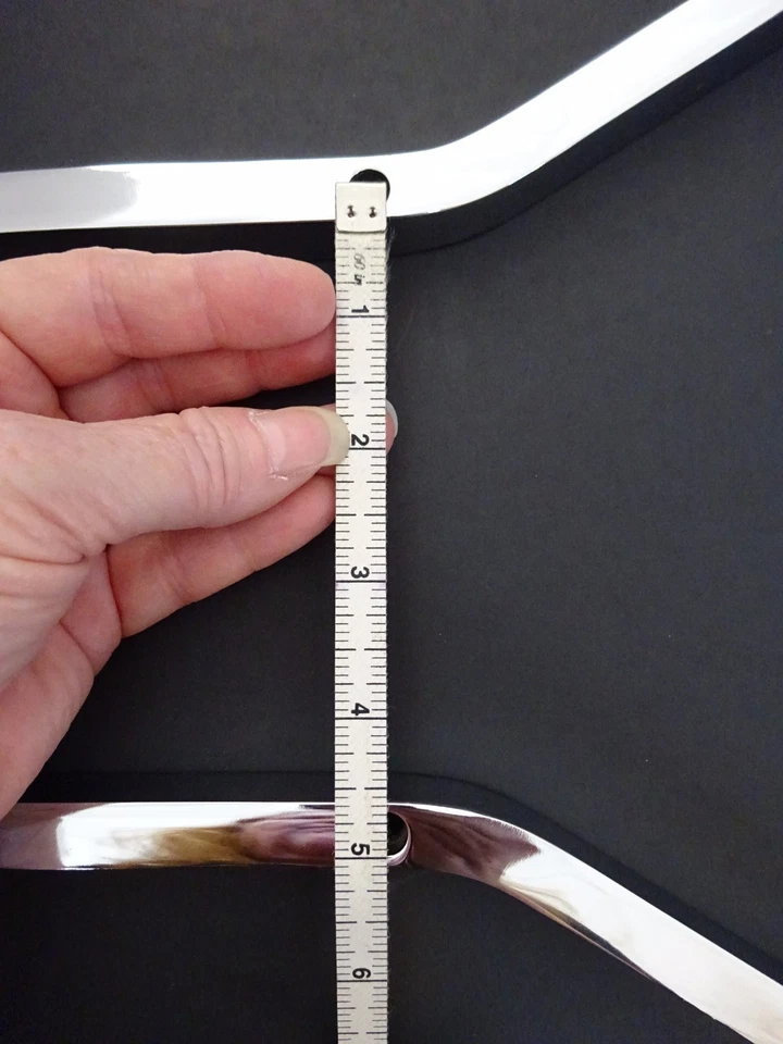 Respaldo cromado MOTOVAN Elite cuadrado corto 13 3/8 barra Sissy 16-2291 273802 NOS Foto 3 de 4