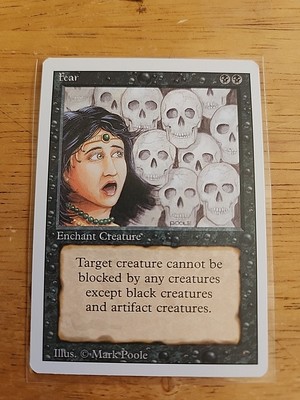 Fear - Revised - MTG Magic - Common - Black Enchant Creature | eBay Fear - Revised - MTG Magic - Common - Black Enchant Creature | eBay