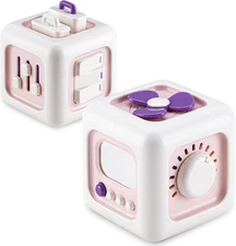 Busy Activity Cube for Fine Motor Skill Learning|Montessori Toys for 1 Year Old 