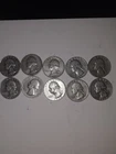 Silver Washington Quarters Circulated 90% Silver Lot Of 10 Coins