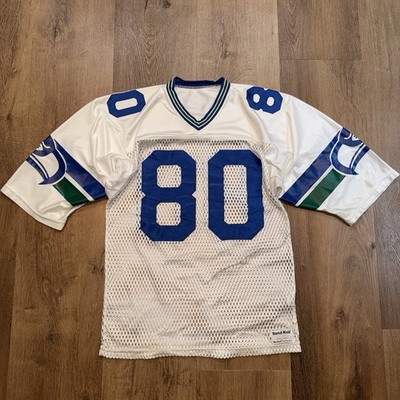 Vintage Seattle Seahawks Jersey Steve Largent 80s Sand Knit Mesh
