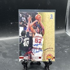 1996-97 Score Board Samaki Walker Rookie On Card Auto Autograph Red Foil. rookie card picture
