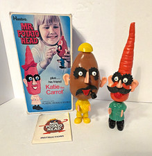 Hasbro Vintage 1962 Mr. Potato Head Katie Carrot Figures w/ Box Instructions