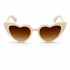 Heart-Shaped Sunglasses Trendy Retro Fashion Shades for Women Girls