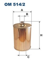 Filtron ÖLfilter OM 514/2 Filtereinsatz FüR NG LK Neoplan MAN Setra Mercedes MK