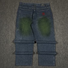 Vintage 90s Marithe Francois Girbaud MFG Jeans Green Fade Baggy Size 40