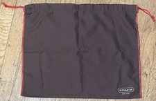COACH Dust Bag Protective Bag Cover Brown Storage Red Edge Drawstring 16  X 13  