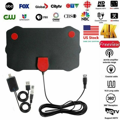 5600 Miles Digital TV Antenna Indoor HDTV Amplified Signal Booster 4K HD 1080P