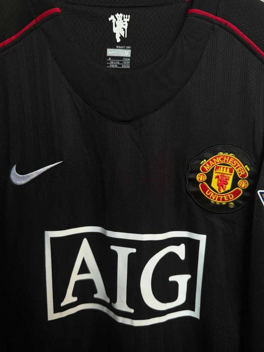XL Manchester United 2007/2008 Long sleeve Black Jersey