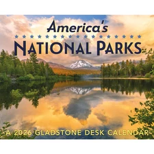 Carousel Calendars,  Americas National Parks 2026 Desk Calendar by Gladstone Med