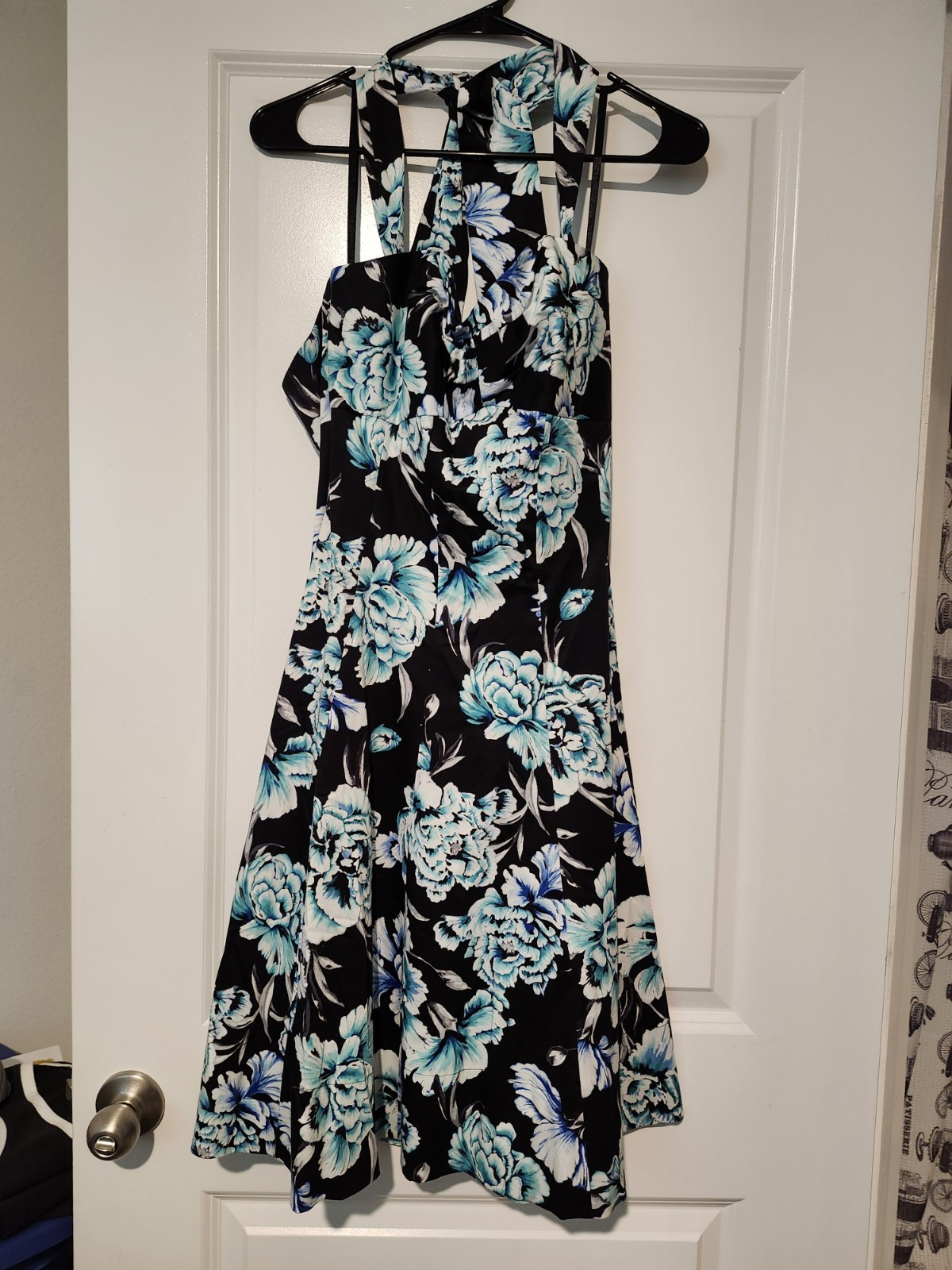White House Black Market Floral Halter Dress Size 10 NWT