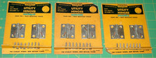 6 Vintage Utility Butt Hinges 1-1/2" Cabinet Cupboard Door Hardware Stanley USA
