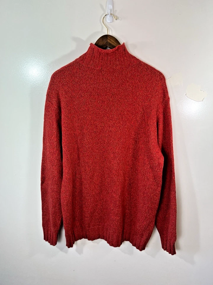 Versace Sport Men’s Wool Blend Funnel Neck Sweater Size XXL Red Marled Luxurious - Image 2 of 4