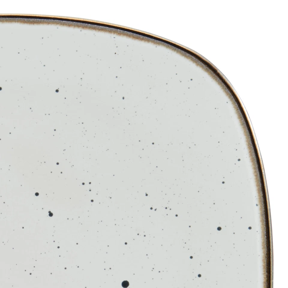 Decker Square 16 Piece Dinnerware Set, Service for 4, White Speckled - Image 3 of 4