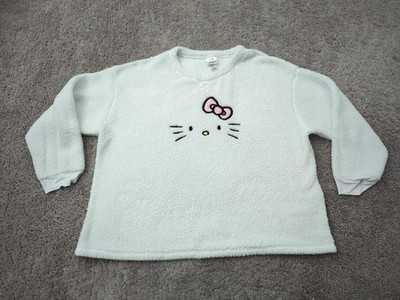 Hello Kitty by Sanrio Sweater Womens 3X PLUS White Pullover Fleece Sleepwear