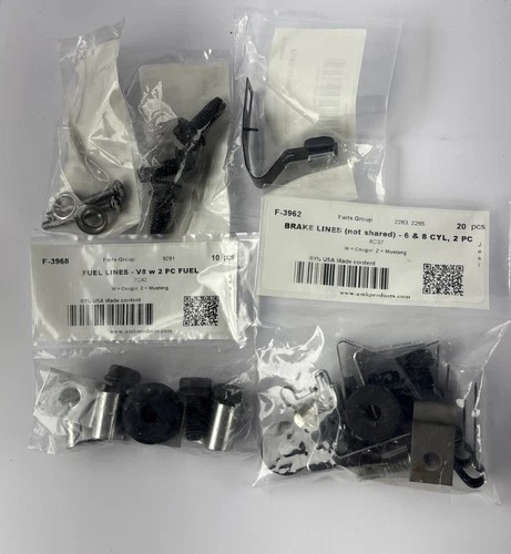 AMK 67Z-BF82H Brake Fuel Line Clip Kit 1967 Ford Mustang V8 Hardtop