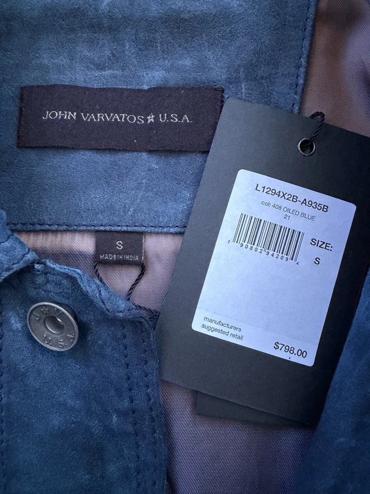 JOHN VARVATOS MENS SUEDE JACKET NEW SMALL DRAKES Aimé Leon Dore Dylan suede - Image 4 of 4