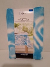 Mainstays PEVA Tablecloth Blue/White 60X84
