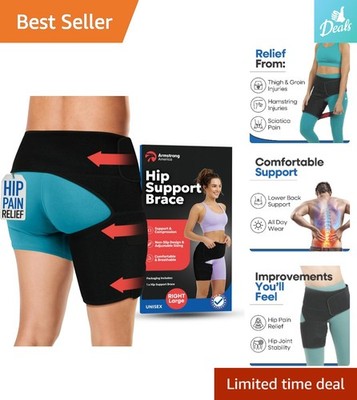 Neoprene Thigh Wrap - Large Compression Sleeve for Men & Women, Sciatica Relief
