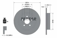 Textar 92333703 Brake Disc for, Mazda, Toyota