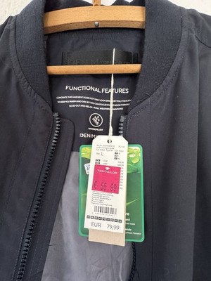 Tom Tailor Denim Herrenjacke Schwarz Größe Gr. L Neu mit Etikett Ungetragen