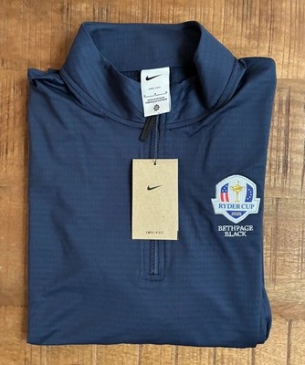 Nike Dri Fit Golf Pullover 2025 Ryder Cup Bethpage Black - Navy Size M