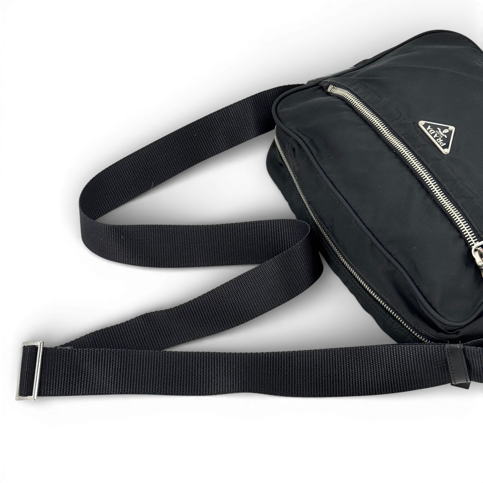 Auth PRADA Tessuto Nylon Black Shoulder Bag KA661 thumbnail 14