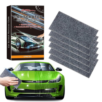 6 Stück Autokratzer Nano Glitzer Tuch, entfernt helle Farbkratzer