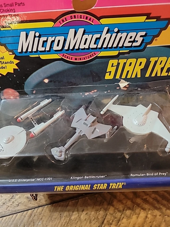 Micro Machines Star Trek USS Enterprise NCC 1701 1993 Klingon crucero de batalla Foto 3 de 4