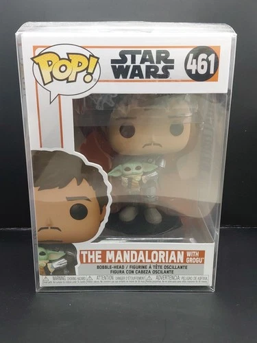 Funko Pop Star Wars The Mandalorian with Grogu #461 w/Protector