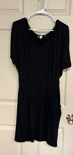 Saks Fifth Avenue Threads Women’s Small Black Shift Dress Peek A Boo Shoulders