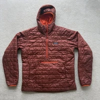 Patagonia Nano Puff Jacket Men's Bivy Pullover Hoody Large Dark Orange 84186
