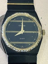 Concord Mariner SG Quartz Diamond Bezel 18k Black Steel Watch 15 62 145V14N