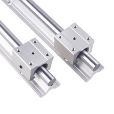 2Set SBR12-1000mm 12mm Linear Rail Guide Shaft  4Pcs SBR12UU Bearing Blocks