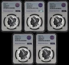 2022 Fiji $1 Silver Morgan Dollar 5pc Privy Set NGC RP-70 UC FDOI Premier Select
