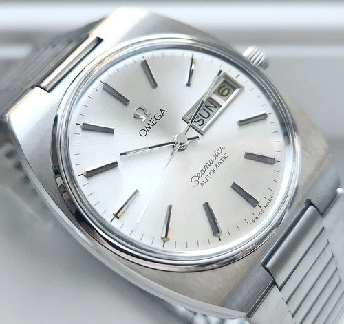 OMEGA SEAMASTER AUTOMATIC CAL1022 DAYDATE SILVER DIAL MEN'S WATCH
