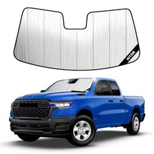 Windshield Sun Shade for Ram 1500 2019 2019-2026 10in Sensor Standard-Silver