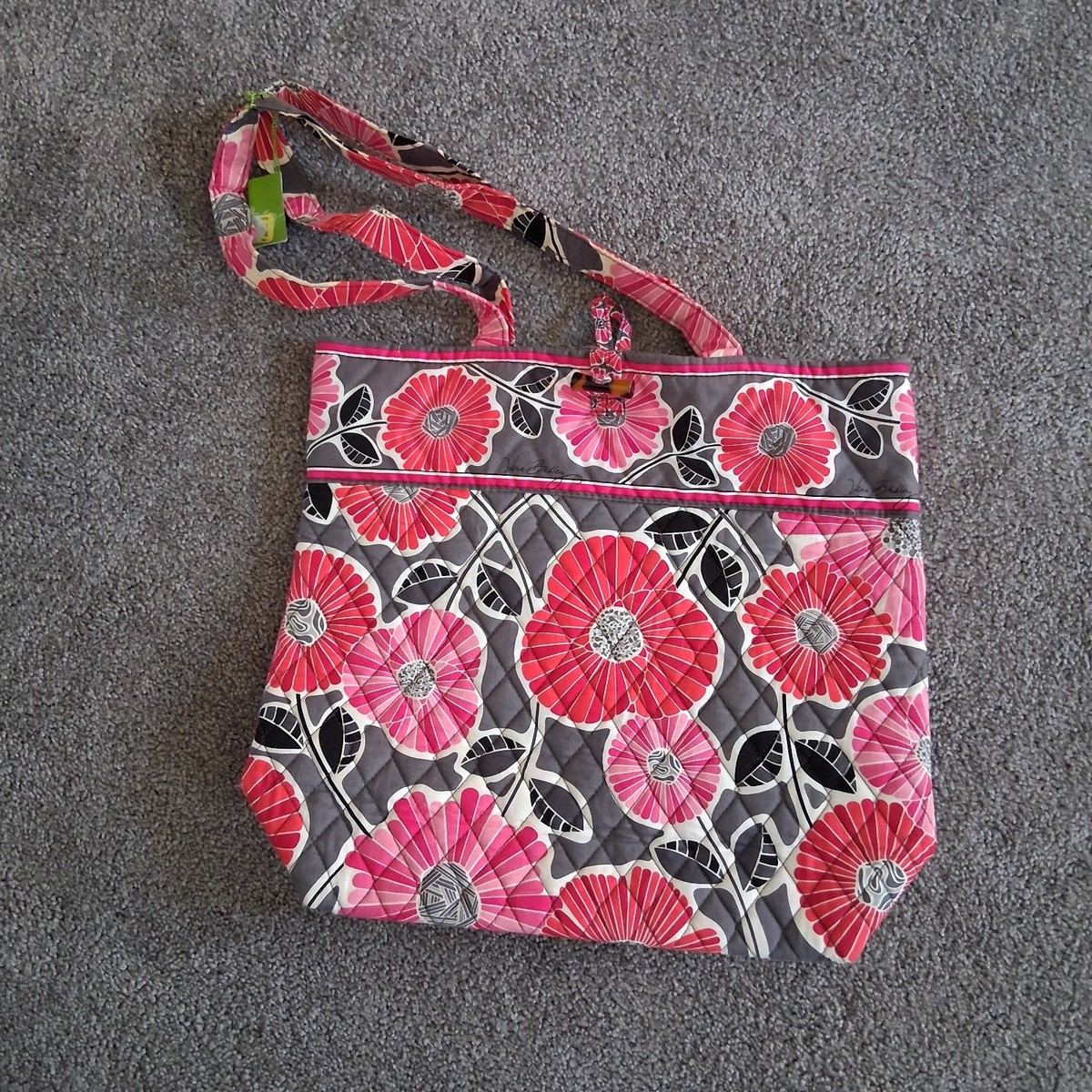 NWT Vera Bradley (Retired) Cherry Blossoms Gray Multi 