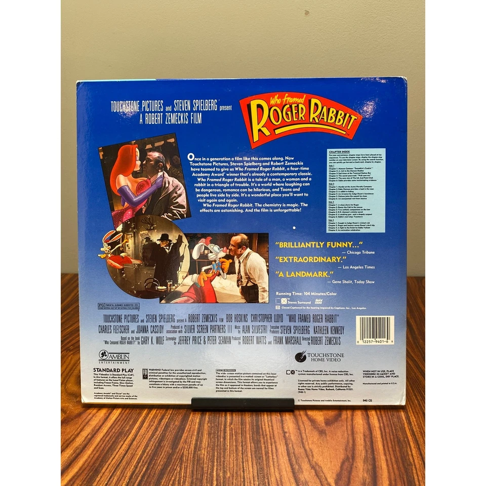Who Framed Roger Rabbit (1989) Widescreen CAV Laserdisc LD Bon Hoskins - Image 4 of 4