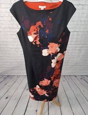 London Times Black Floral Print Pencil Dress Women’s Size 10 Sleeveless