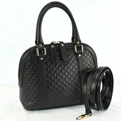 GUCCI Micro Guccissima Leather 2Way Hand Shoulder Bag Black 449654 C1815AJ802