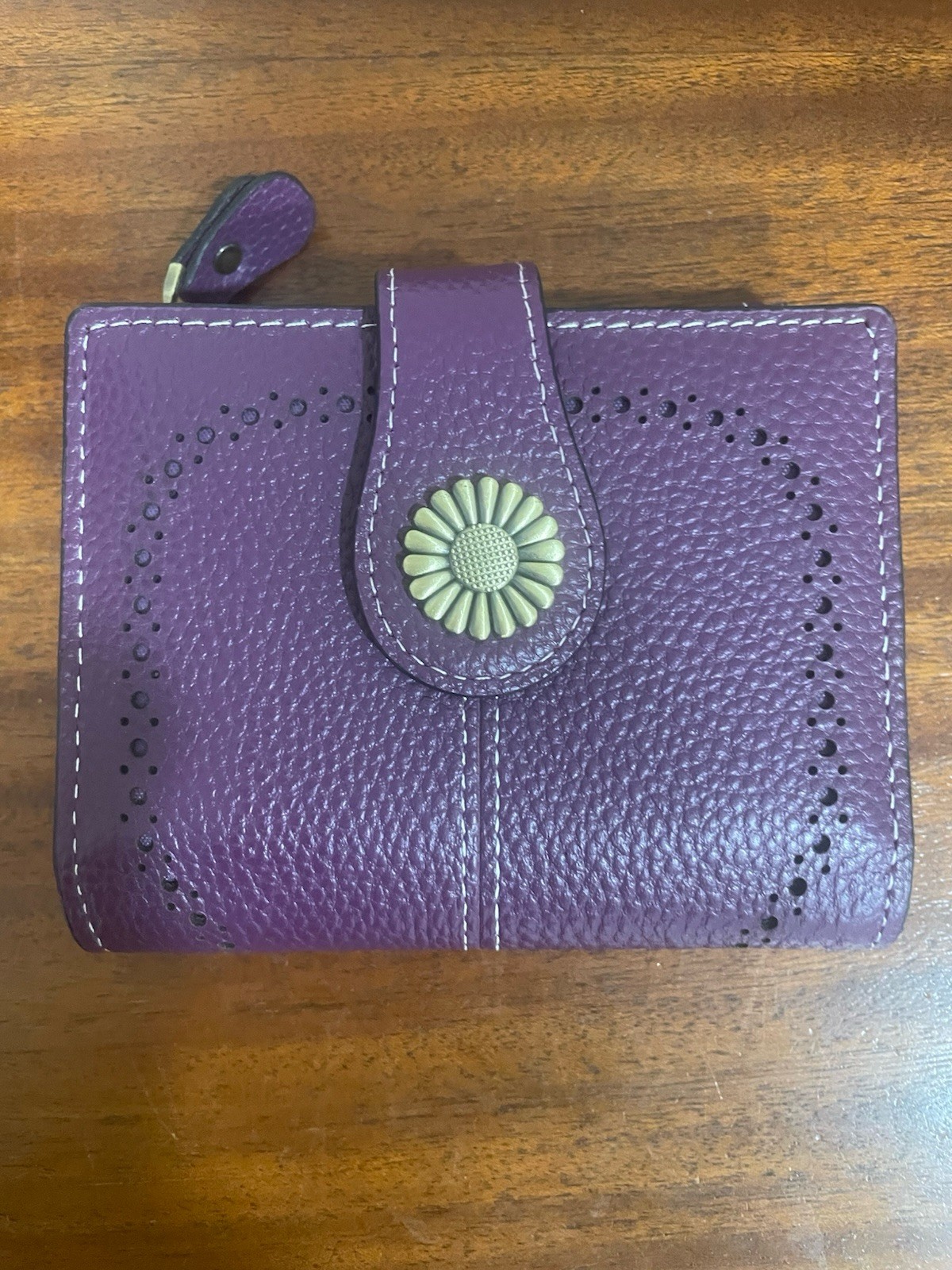 SENDEFN Purple Womens Wallet Leather Bifold Card Holder RFID Blocking 5