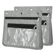 Expandable Pencil Pouch 2 Pack Zipper Binder Pouch Pencil Case Gray