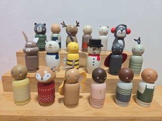 Target Magnolia Hand & Hearth 18 Wooden Peg Animal People Figures