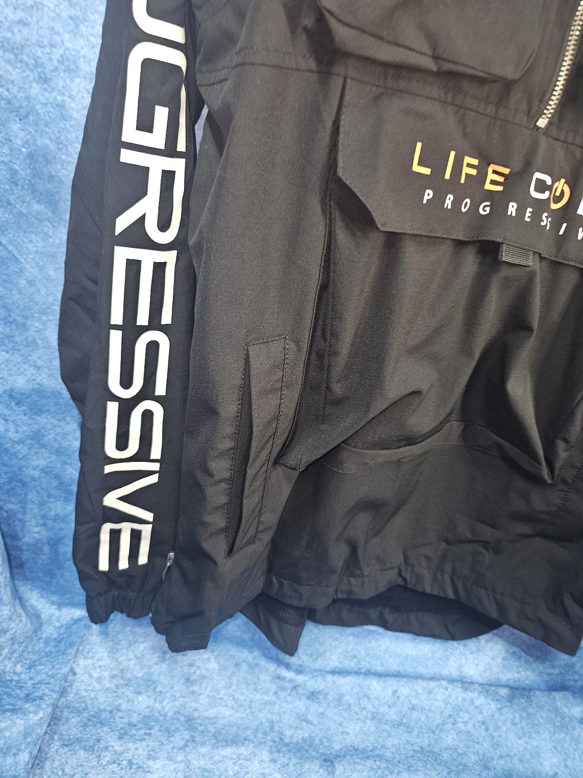 Men's Life code J03 Black pullover windbreaker S … - image 5